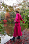 Curve Belted Australian Merino Wool Jacket Pink