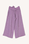 Belted Mata Linen Crop Pant Lilac Cross Dye