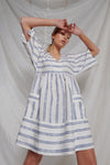 Dresden T Dress Stripe White Blue