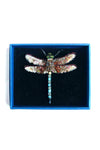 Emperor Dragonfly Brooch Pin Tan Multi