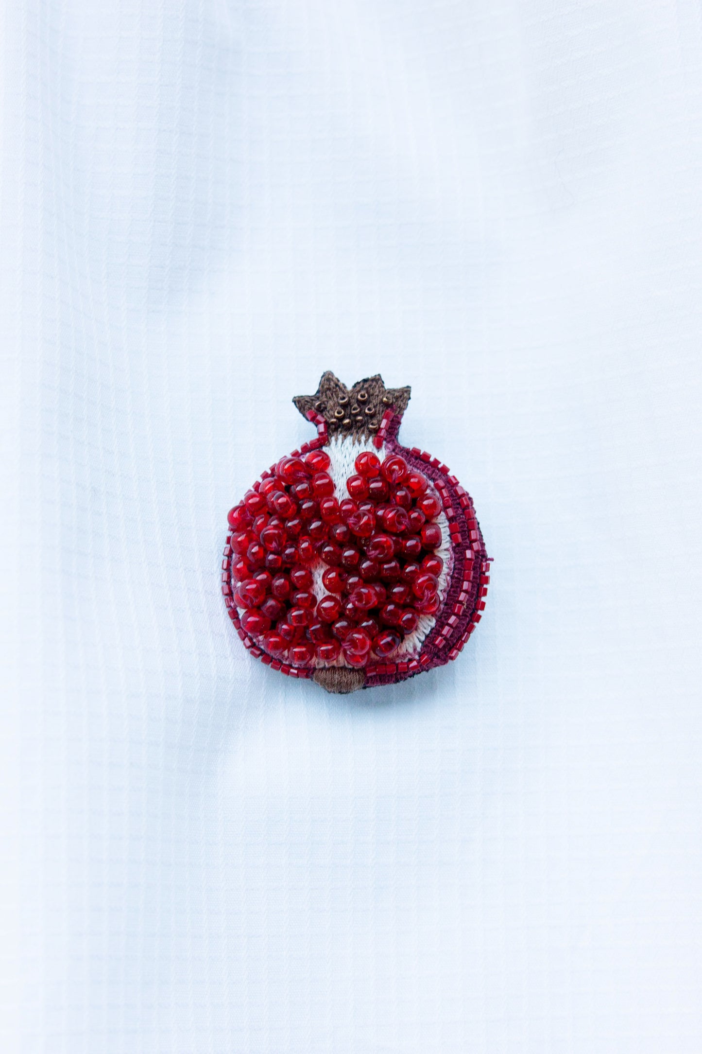 Pomegranate Brooch Pin Red