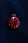 Pomegranate Brooch Pin Red