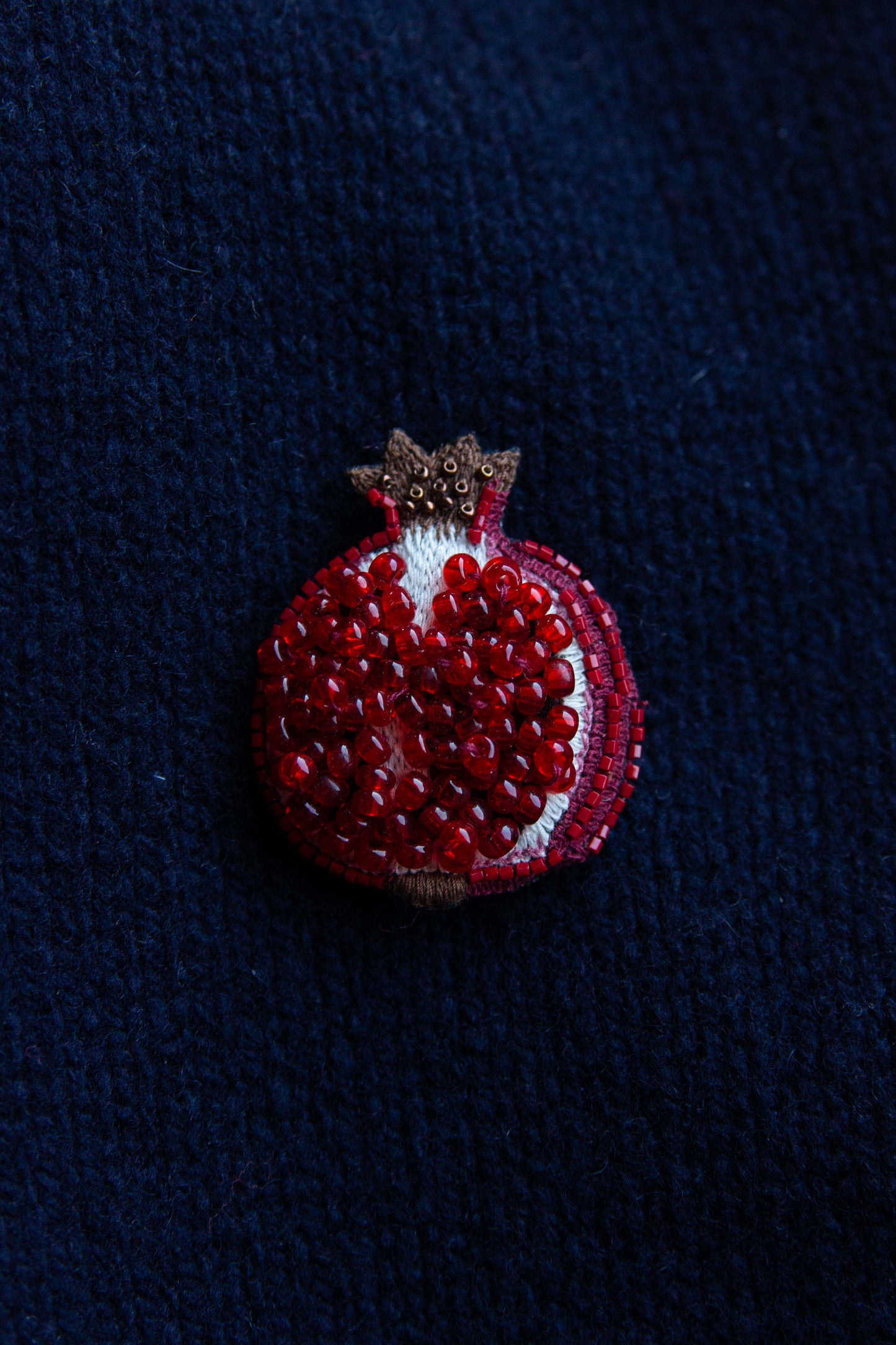 Pomegranate Brooch Pin Red