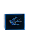 Singing Swallow Brooch Pin Blue