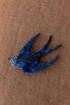 Singing Swallow Brooch Pin Blue