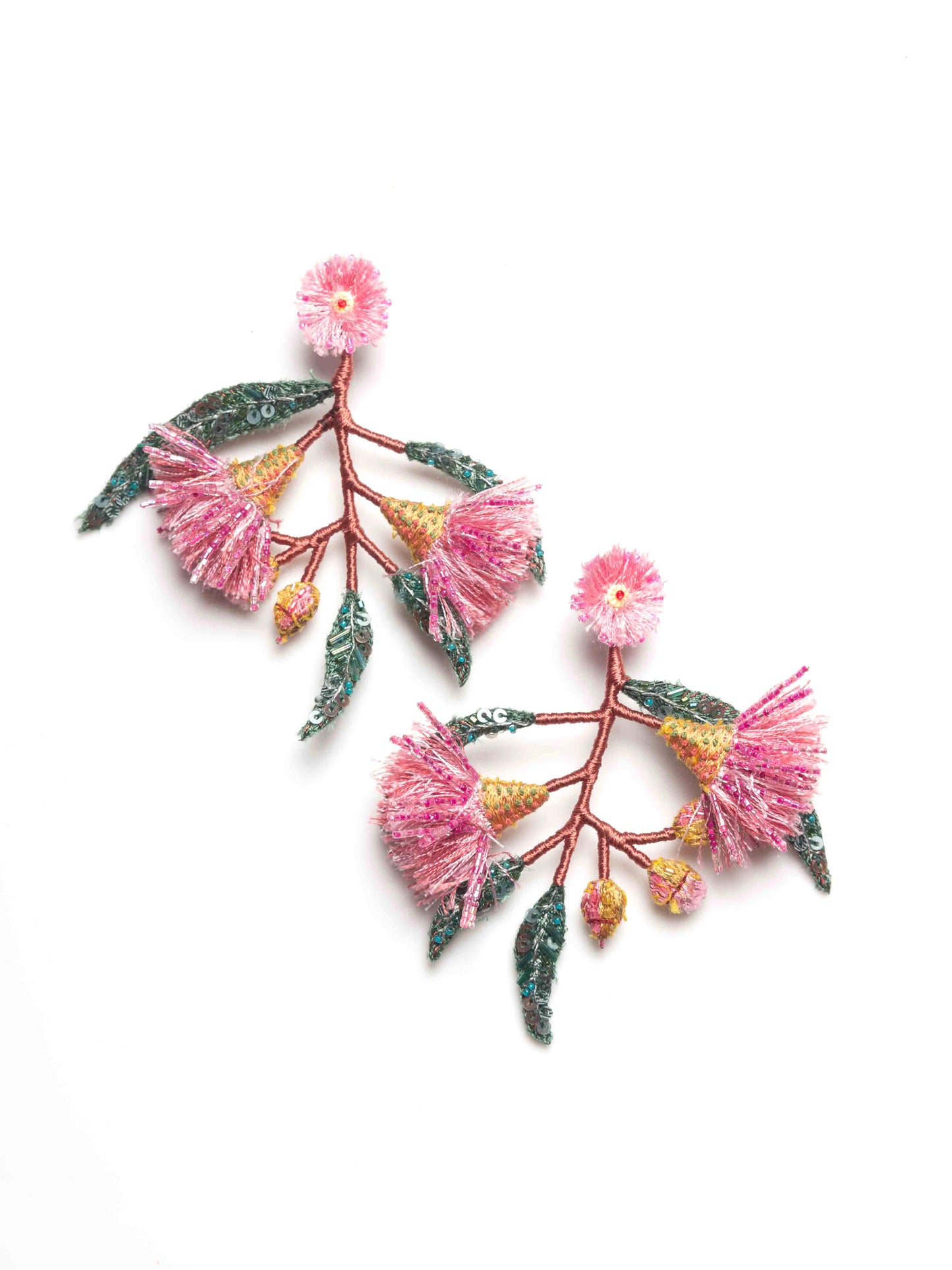 Bud of Eucalyptus Brooch Pinkorange