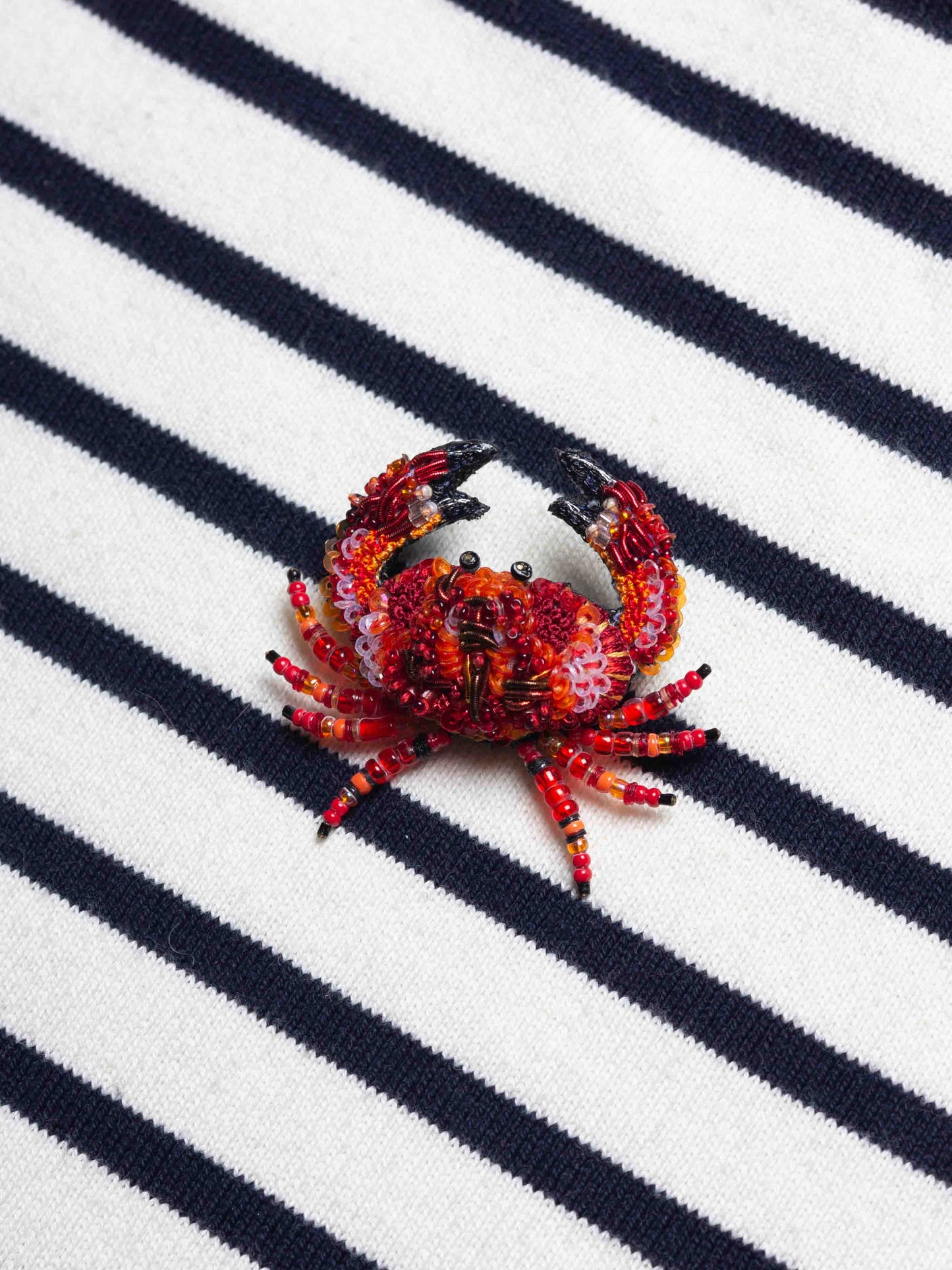 Red Rock Crab Brooch Redmulti