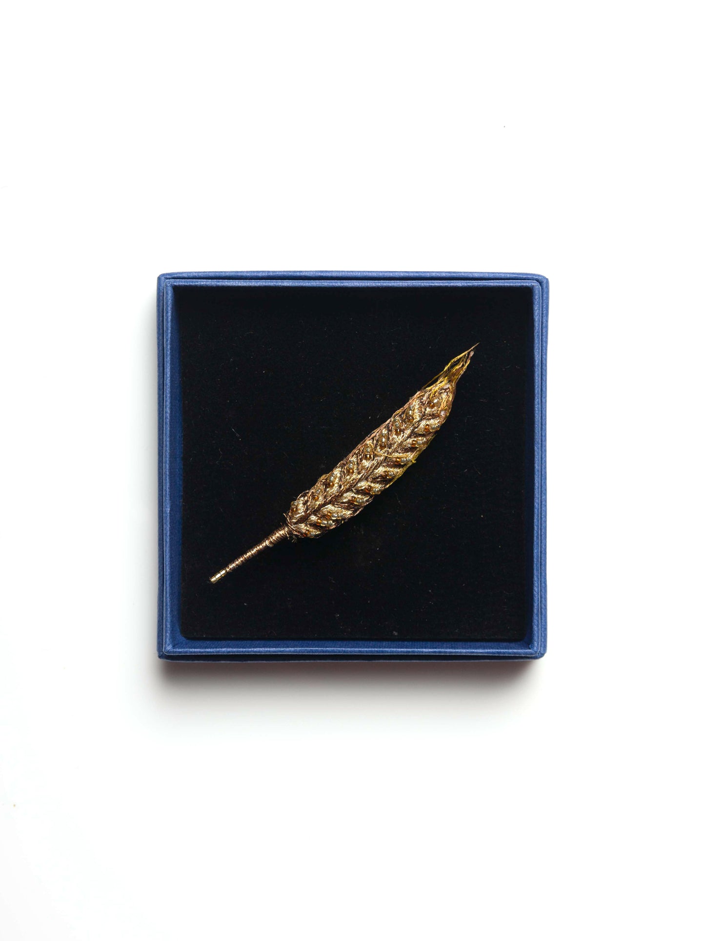 Ear Of Wheat Brooch Caramel