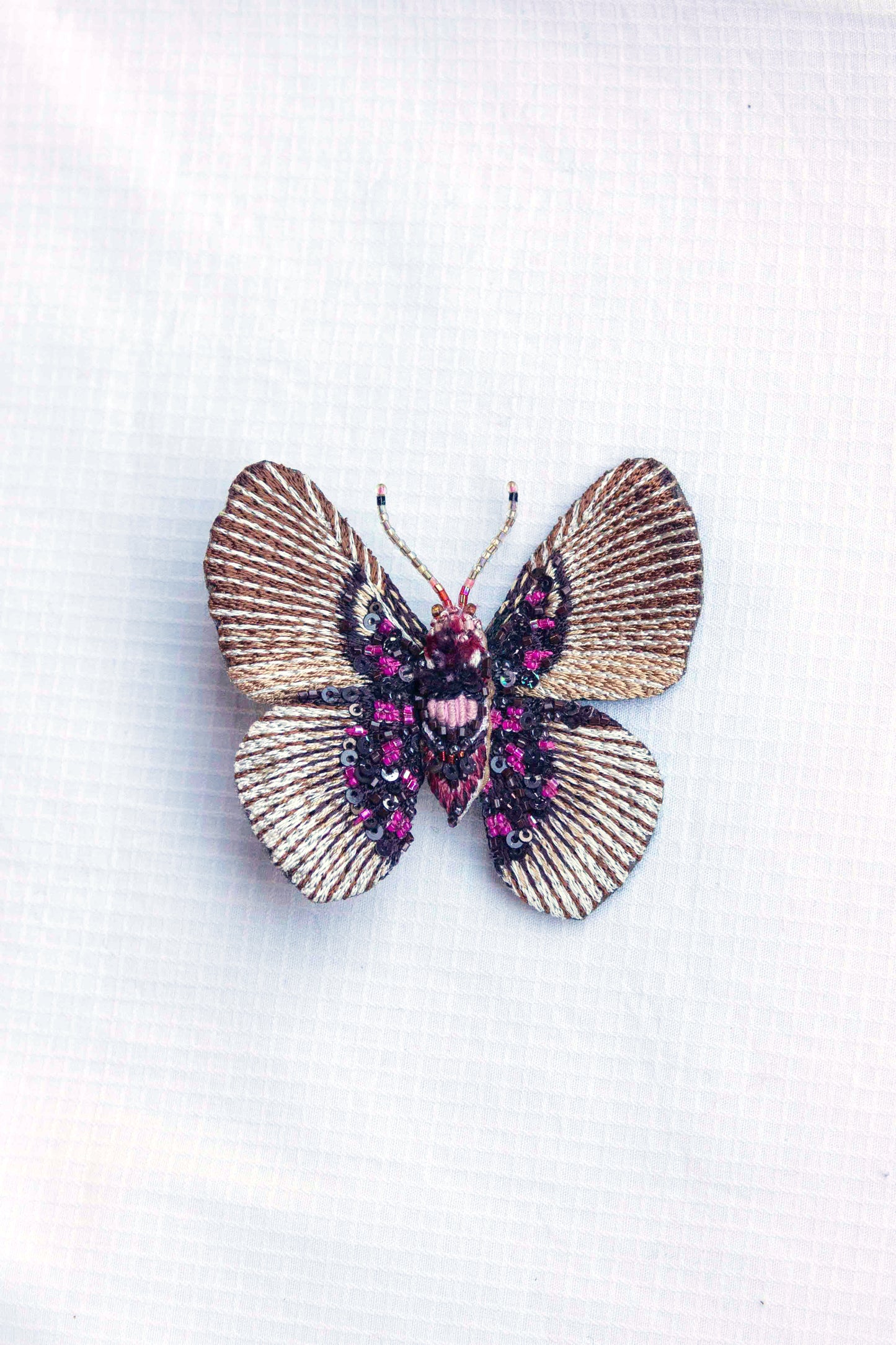 Acraea Butterfly Brooch Pin Crimson