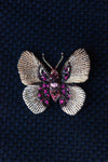 Acraea Butterfly Brooch Pin Crimson