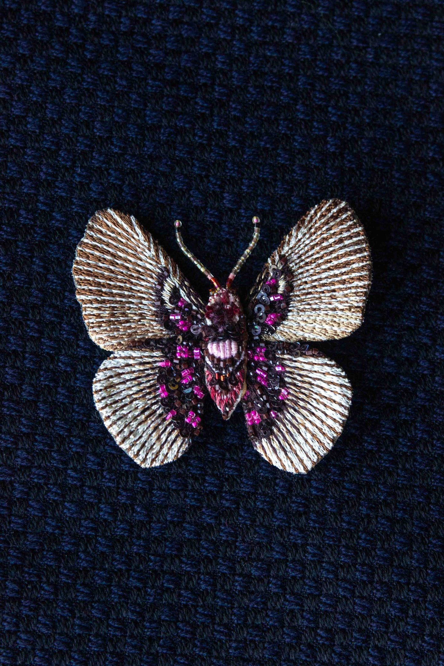 Acraea Butterfly Brooch Pin Crimson