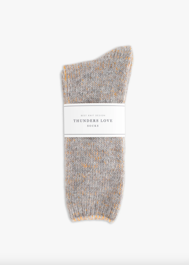 Thunders Love Wool Collection Recycled Grey Socks