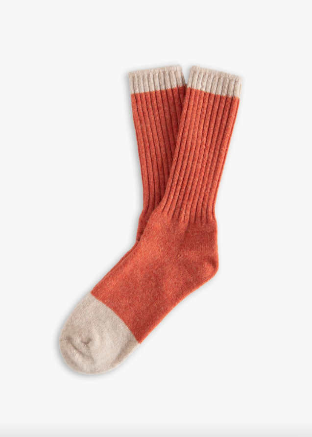 Thunders Love Wool Collection Vintage Orange Socks